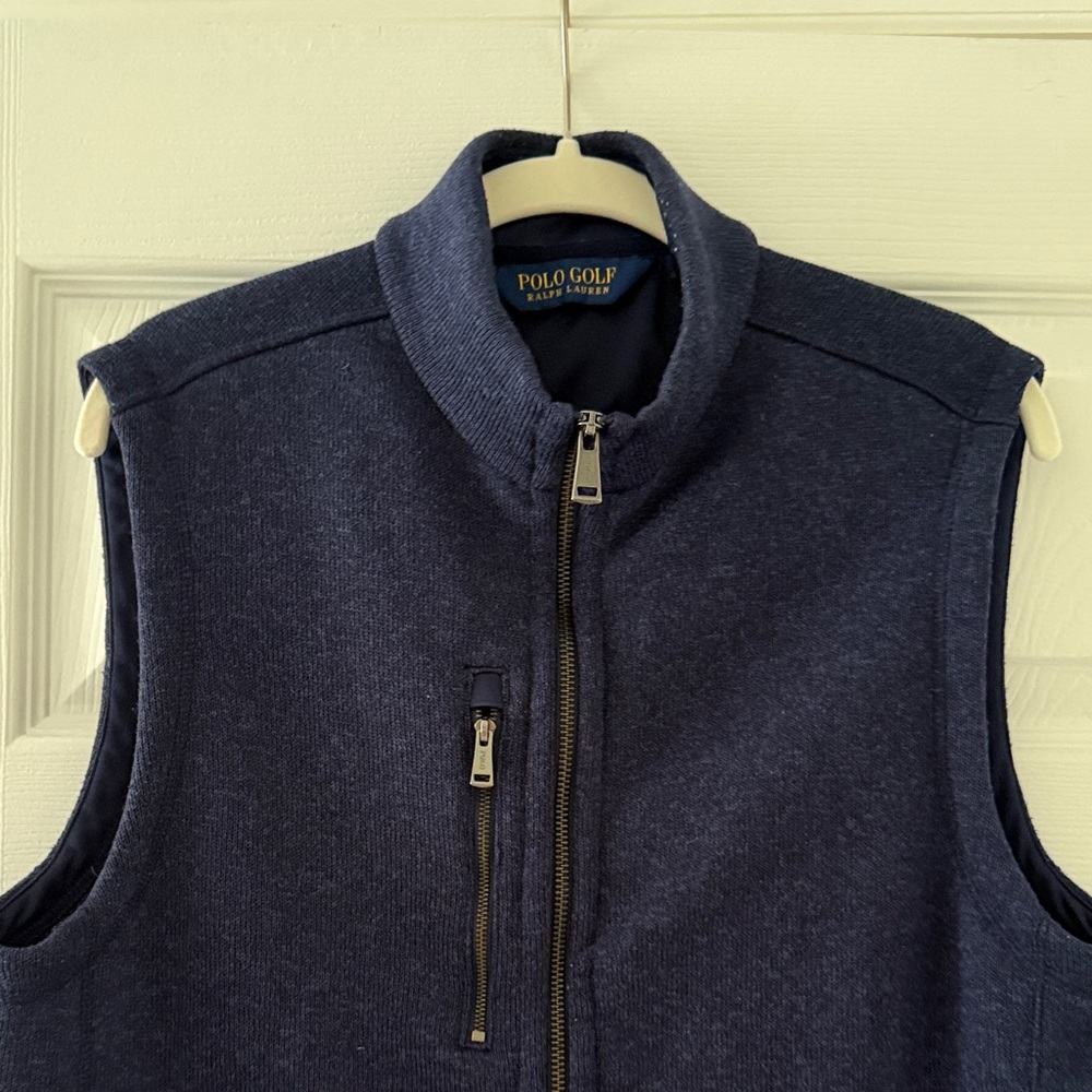 Ralph Lauren Polo golf Navy Zip-Front Vest - Picture 2 of 7